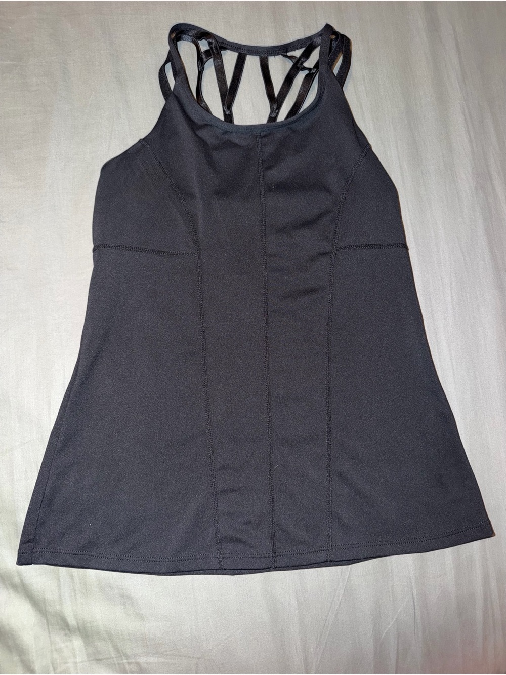Fabletics Black Strappy Performance Tank
